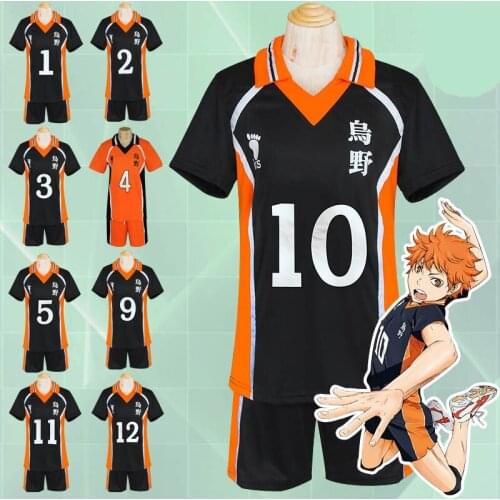 Anime Haikyuu Cosplay Costume Karasuno High School Volleyball Club Hinata Shyouyou Sportswear Jerseys Uniform