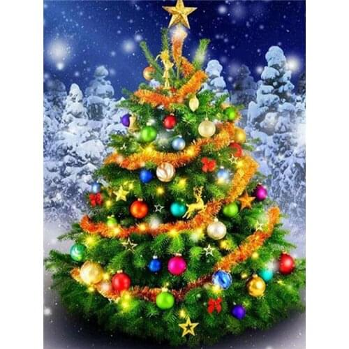 ARMYQZ5d round diamond square diamond diamond painting christmas tree novelty home decoration mosaic winter christmas gift wall