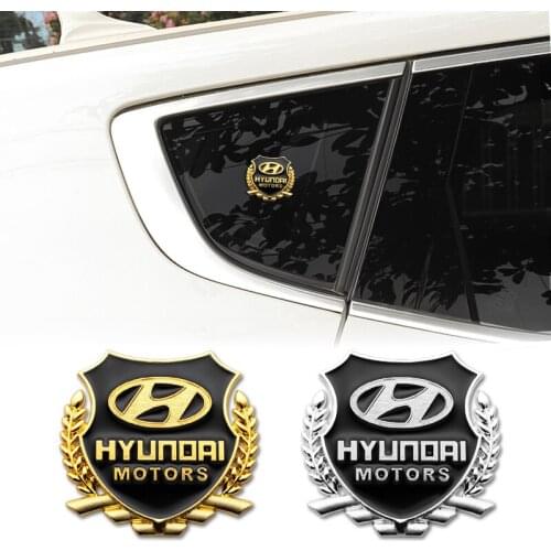 Car Styling 3D Metal Decals Emblem Badge Stickers For Hyundai Tucson Solaris I30 Creta Ix35 I40 IX20 Car Exterior Accessories