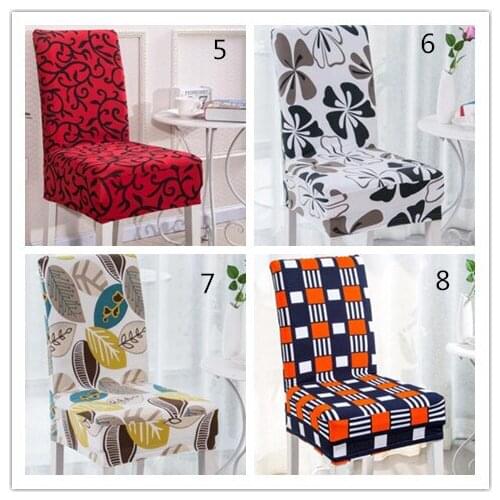 28 styles Floral Printing Chair Covers Spandex White Elastic Chair Covers Colorful Printing Covers for Chairs for Wedding Dinner