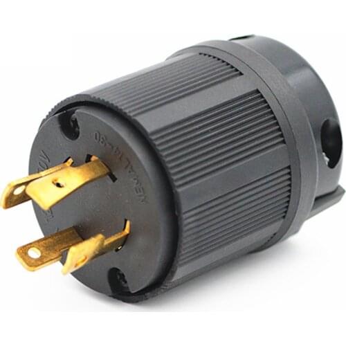 Black UL 30A 125V 250V NEMA L14-30P L14-30R Industrial twist lock power plug 4Pole panel Receptacle Connector Male female socket