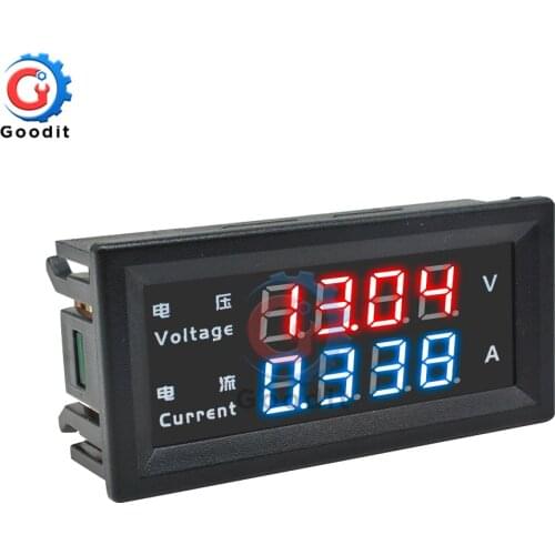 M4430 DC 100V 200V 10A Electronic Digital Voltmeter Ammeter LED Display Voltage Regulator Volt AMP Meter Tester