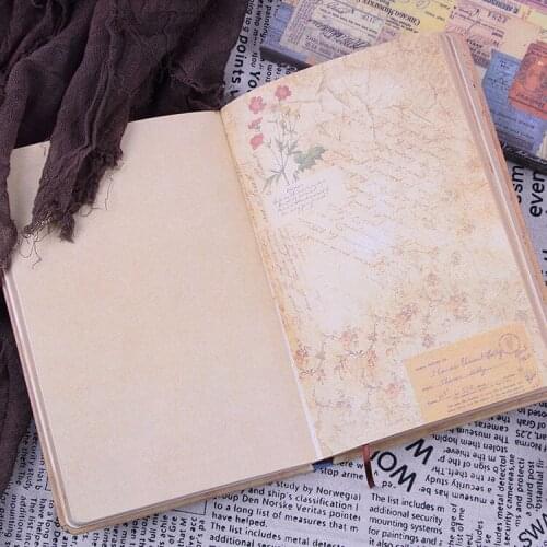 A5 Color Page Journal Diary Book Home School Office Supply DiaryRetro Style Notebook Book Home School Office Supply Notebook