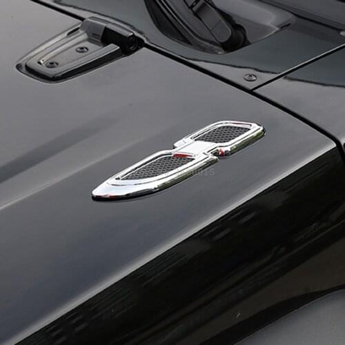 For Toyota Rav 4 Rav4 2016 2017 Chrome Front Machine Side Air Flow Vent Outlet Fender Decoration Cover Trim Molding