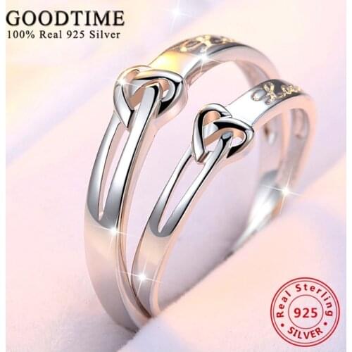 Fashion Purple Silver 925 Jewelry Heart Love Rings for Women Engagement Wedding Rings for Couple Cute Jewelry joyas de plata 925