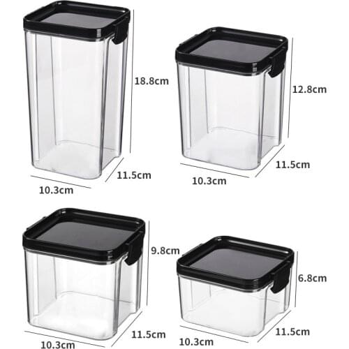 Dropship Food Storage Container Plastic Kitchen Refrigerator Noodle Box Multigrain Storage Tank Transparent Sealed Cans Storager