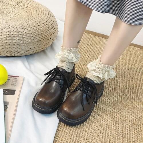 Leather shoes female summer new Japanese JK uniform Lolita student Korean Harajuku Style British Vintage Lolita Shoes