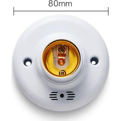 Sound and Light Control Round E27 LED Lamp Screw Base Bulb Holder Converter Light Bulb Base Socket Adapter for Incandescent Lamp
