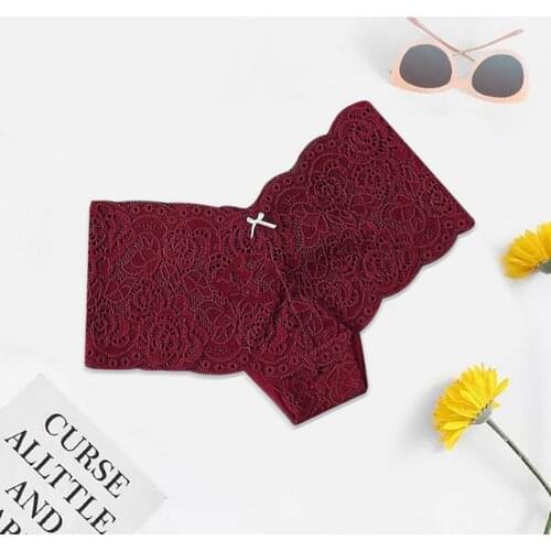 Lace Sexy Panties For Women Fashion Low Waist Womens Underwear Underpants Bow Floral Breathable Lingerie Briefs Трусики Женские