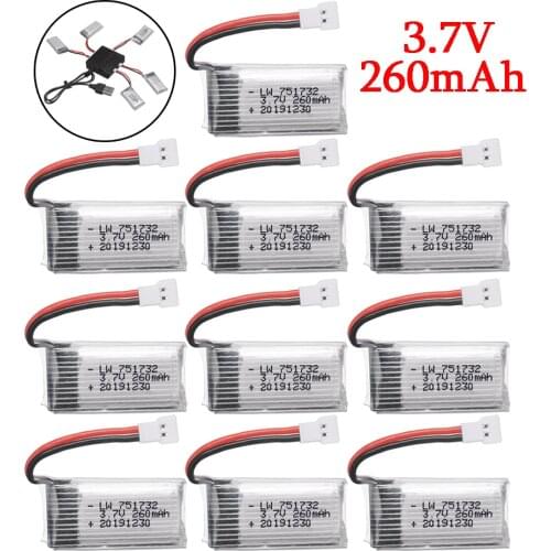 3.7V 260mAh lipo battery For Eachine H8 JJRC H2 H8 H 48 H8Mini RC Quadcopter Drone Helicopter Aircraft battery spare Parts