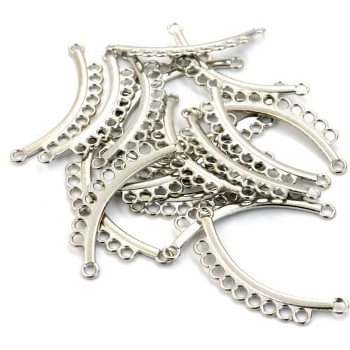 10 Pieces Curve Hole Earrings Diy Metal Connectors For Jewelry Making Diy Earrings Bracelet Necklace Accessories Wholesale