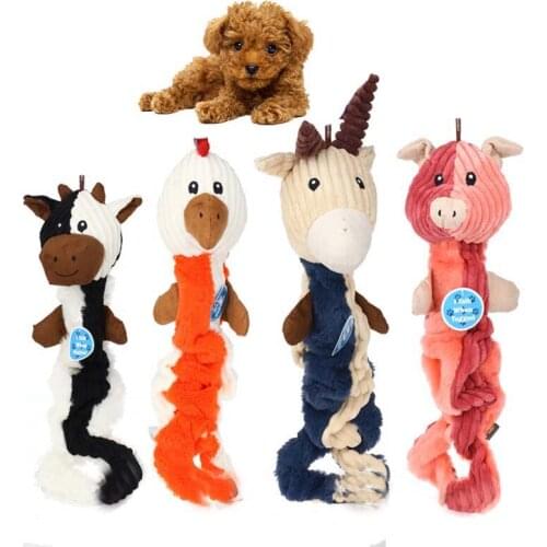 Cute Imitate Sound Animal Plush Dog Toy Interactive Toy For Dog Puppy Funny Training Bite Resistant Chew Squeak Pet Supplies