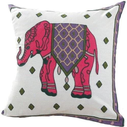 Cotton pillow case Home Chair Cushion Jewelry Flower Fabric Embroidery Pillowcase Linen Pillow Cover Decor Home