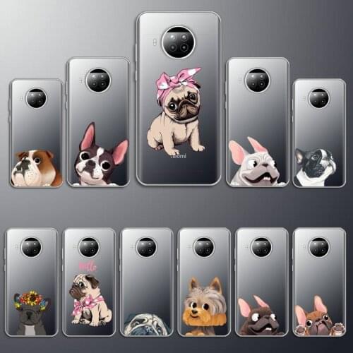 Dog French Bulldog Phone Case Transparent for Xiaomi mi Redmi note 10 t 8 9 pro lite 11 Samsung S 8 9 10 20 plus ultra