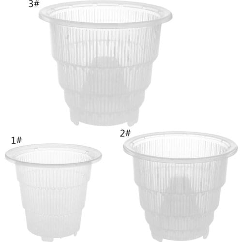 Mesh Pot Plastic Clear Orchid Flower Container Planter Home Gardening Decoration