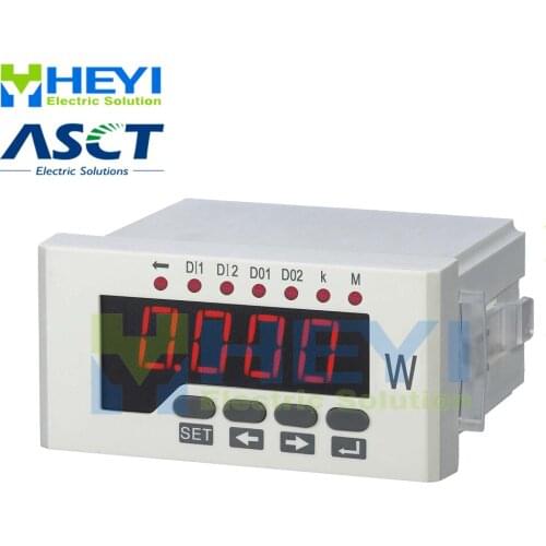 48*96mm LED digital Active power meter single phase Class 0.5 ac digital power meter with RS485