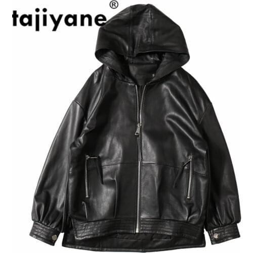 Spring Genuine Leather Jacket Women Real Leather Jacket Winter Jackets Woman Sheepskin Coat Korean Loose Coats Moto Jacket PY18