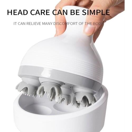 Upgraded waterproof electric head massager wireless scalp massage full body vibration massage health human cat dual purpose