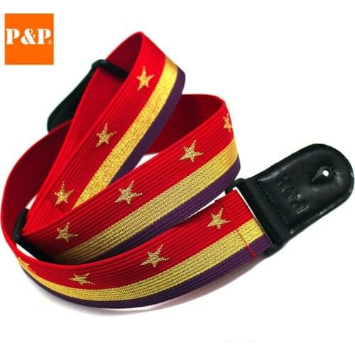 High-end Musical Instrument Guitar Accessories Electric Guitar Acoustic Guitar Strap Gold Wire Silver Shoulder Strap