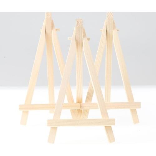 Natural Wood Chips Easel Exhibition Display Shelf Holder Studio Painting Stand