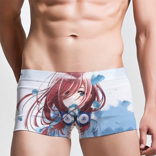 Japan Anime The Quintessential Quintuplets Go-Toubun no Hanayome Miku Nakano Boxer Briefs Cosplay Men Women Swimwear Underwear