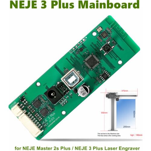 NEJE Master 2S Plus Mainboard Replacement for Master 2S Plus 30W/40W Laser Cutting Machine Engraver Lightburn,Bonbox,LaserGRBL