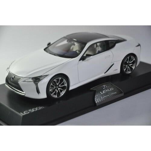 1:18 Diecast Model for Lexus LC 500h LC500h 2018 White Coupe Alloy Toy Car Miniature Collection Gift LC500 LS500