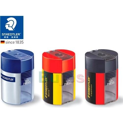 1Pc Staedtler 511 Multicolor Transparent 8.2/10.2mm Rotating Double Hole Pencil Sharpener Office and Artist School Supplies