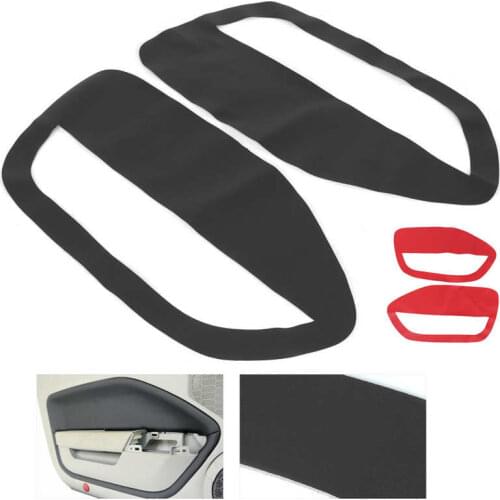2Pcs Car Door Panel Insert Cards Leather Synthetic Cover Fit for Ford Mustang 2005 2006 2007 2008 2009 Car accessories