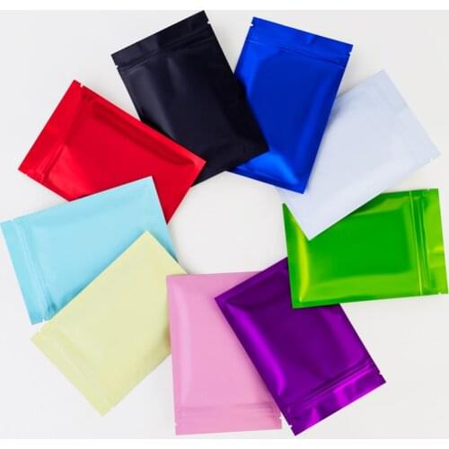 50pcs Mix Small Food Storage Bags 2g Weeds Candy Mylar Zip Lock Bag Aluminum Foil Zipper Bag Herb Tobacco Flat Pouches 6x8cm