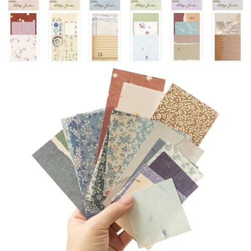 6 Packs Diary Stationery Lightweight paper Journal Planner Scrapbooking Vintage Decorative DIY Material Paper