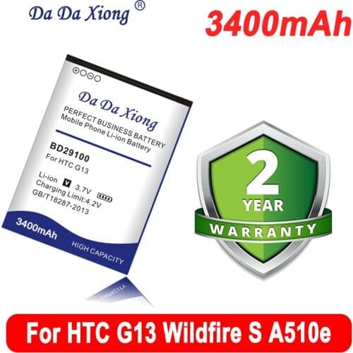 DaDaXiong 3300mAh BD29100 Phone Battery For HTC G13 Wildfire S A510e A510C T9292 HD3 HD3s HD7 PG76100 T9292 Phone Battery