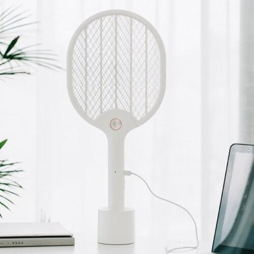 Youpin Electric Mosquito Swatter Rechargeable LED Electric Insect Bug Fly Mosquito Dispeller Killer Racket 3-Layer