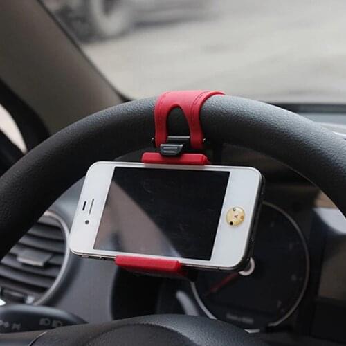 Car Steering Wheel Phone Clip Mount Holder Universal Bike Auto Camera GPS Stand Bracket For iPhone Samsung