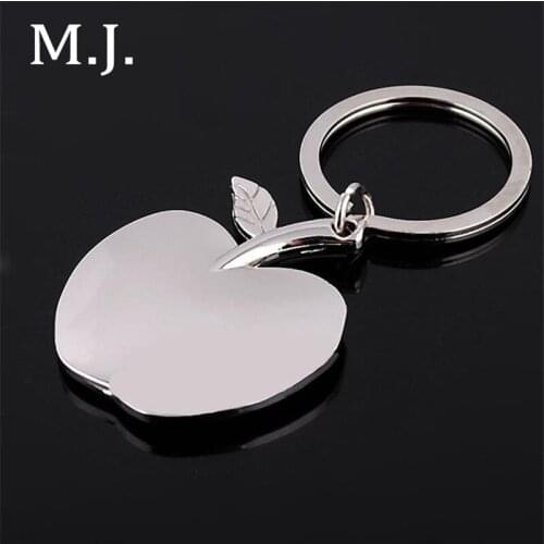 Fashion New Novelty Apple Keychain Women Bag Car Trinket Mens Metal Apple Key Chain On Pants Female Jewelry Party Gift