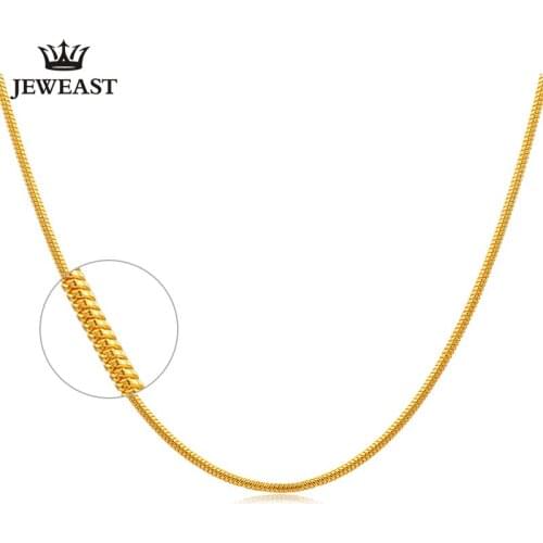BTSS 24K Pure Gold Necklace Real AU 999 Solid Gold Chain Good Beautiful Upscale Trendy Classic Fine Jewelry Hot Sell New 2020