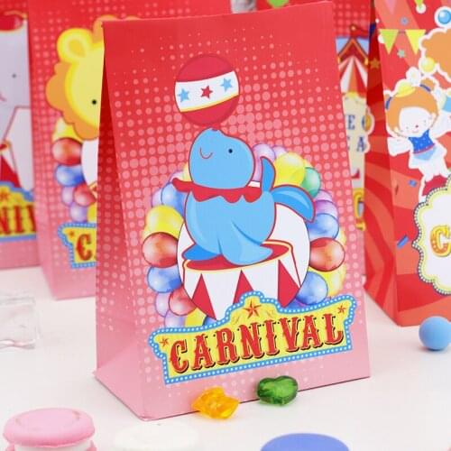 Circus Favor Box Candy Box Gift Box Cupcake Box Boy Kids Birthday Party Supplies Decoration Event Party Supplies