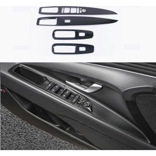 For Hyundai Elantra CN7 2020 2021 LHD Drawing black Window Armrest Switch Button Knob Panel Stainless steel Trim
