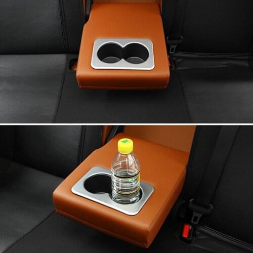 For Nissan X-trail Xtrail X Trail T32 Rogue 2014 - 2018 Rear Seat Water Cup Holder Protection Cover Trim Sticker Car Styling
