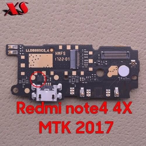 For Xiaomi Redmi Note 4 4X 2017 MTk X20 version USB Charging Dock Port Connector Board With Microphone Mic Redmi note 4X note4