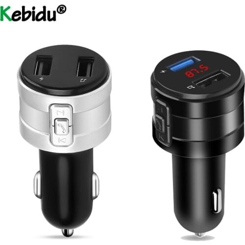 Handsfree Bluetooth 4.2 FM Transmitter Modulator Car Charger 2.1A Dual USB Adapter Car MP3 Player Wireless Audio Receiver U Disk