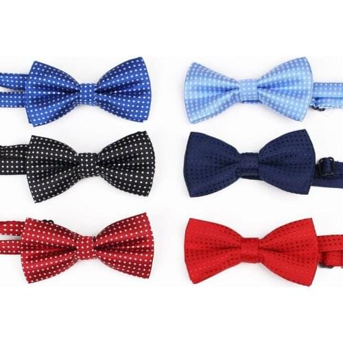 Children Bow Tie Baby Boy Kid Clothing Accessories Solid Color Gentleman Shirt Neck Tie Bowknot Dot Toddler Adjustable Bow Tie