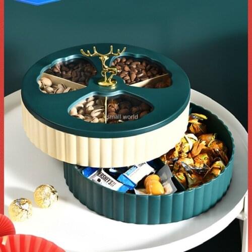 Nut storage box nut tray creative candy box multi-layer compartment with lid snack storage box food containers food storage