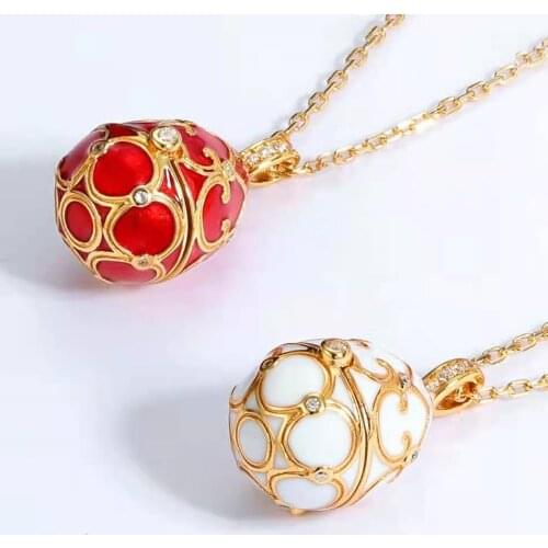 Hot Selling Christmas And Easter Enamel Drops Can Open Pendant Necklaces