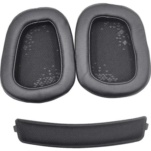 HFES Ear Pads+Headband for Logitech G633 G933 Headphones Replacement Foam Earmuffs Ear Cushion Accessories