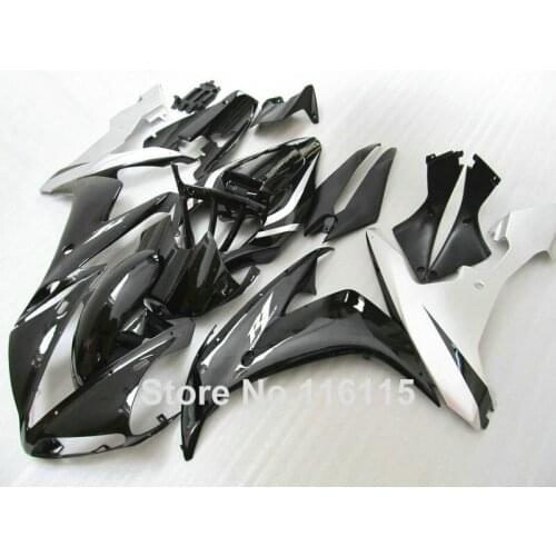 Injection molding fairings set for YAMAHA YZF R1 2004 2005 2006 silver black ABS plastic fairing kit YZF-R1 04 05 06 SK31