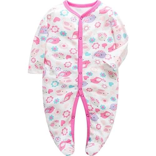 Wholesale Baby Romper Newborn baby boys girls clothes 3 6 9 12 months cotton infant jumpsuit toddler kids clothing