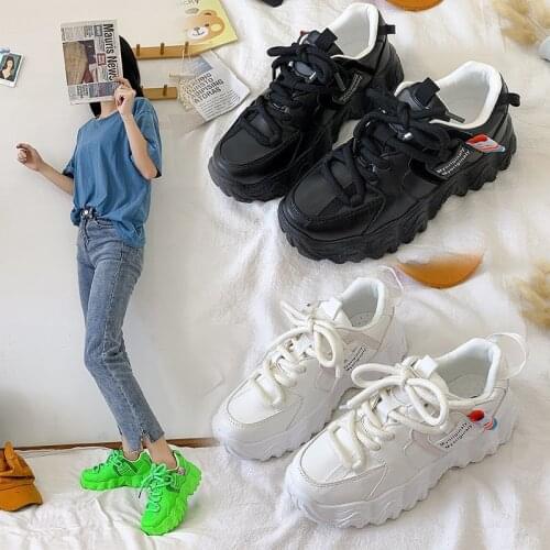 New Sneakers Women Flat Platform Shoes Spring Autumn Fashion Men Sneakers Thick bottom Chunky Sneakers Ladies Shoes Plus Size