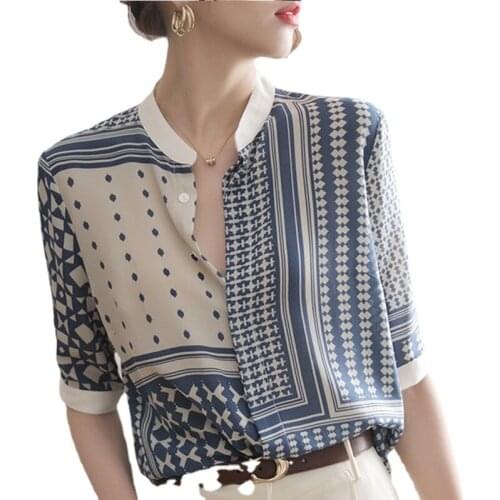 LAIBEITAI Womens Chiffon Shirts