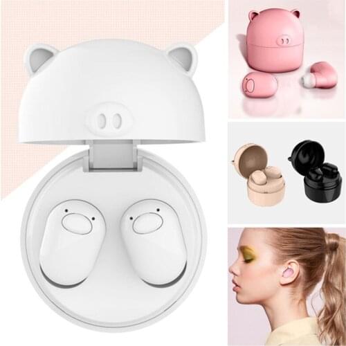 Bluetooth Earphones Mini In ear Wireless Headset HiFi Noise Cancelling TWS Earbuds with Mic for iPhone Samsung LG Moto Android